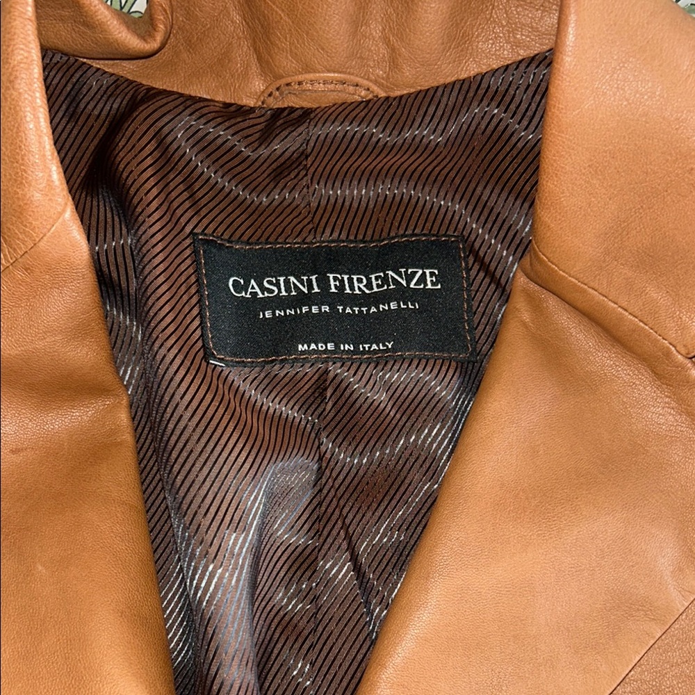 Giorgio Brutini Men's Brown Leather Blazer Jacket - Picture 3 of 16